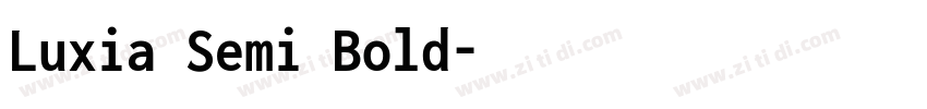 Luxia Semi Bold字体转换